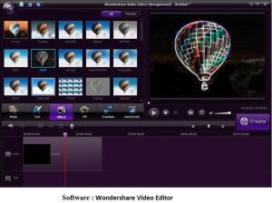 Software: Wonder Share Video Editor
