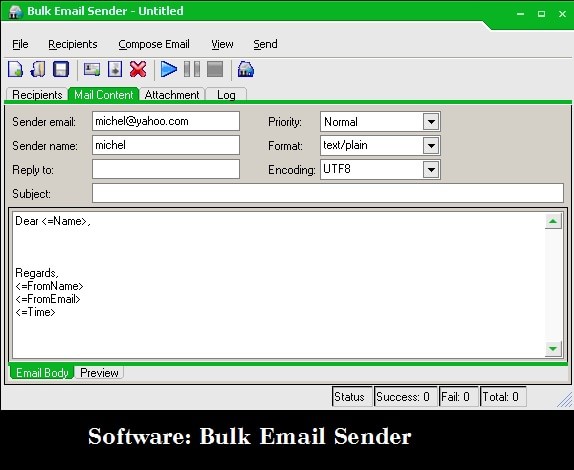 Software: Bulk Email Sender