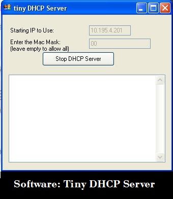 Software: Tiny DHCP Server
