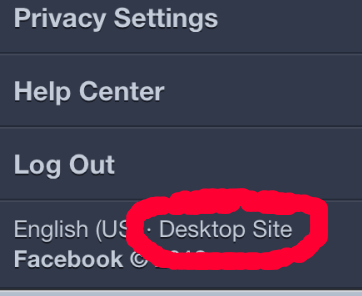 Facebook Desktop Mode